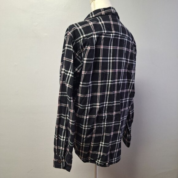 Wrangler‎ Plaid Button Up Shirt  Collar Mens Medium Pockets Cotton Down - Picture 4 of 7